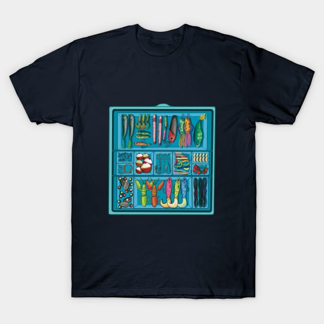 Tackle Box T-Shirt by Underdog Artstudio